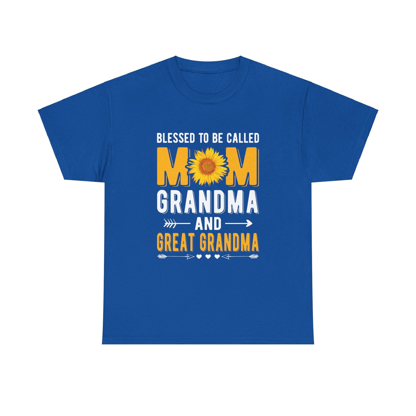 Blessed to Be Called Mom Grandma and Great Grandma Unisex Heavy Cotton Tee