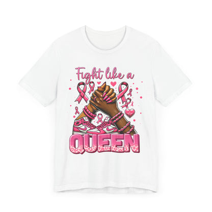 Fight Like a Queen Breast Cancer Awareness Unisex Jersey Short Sleeve Tee