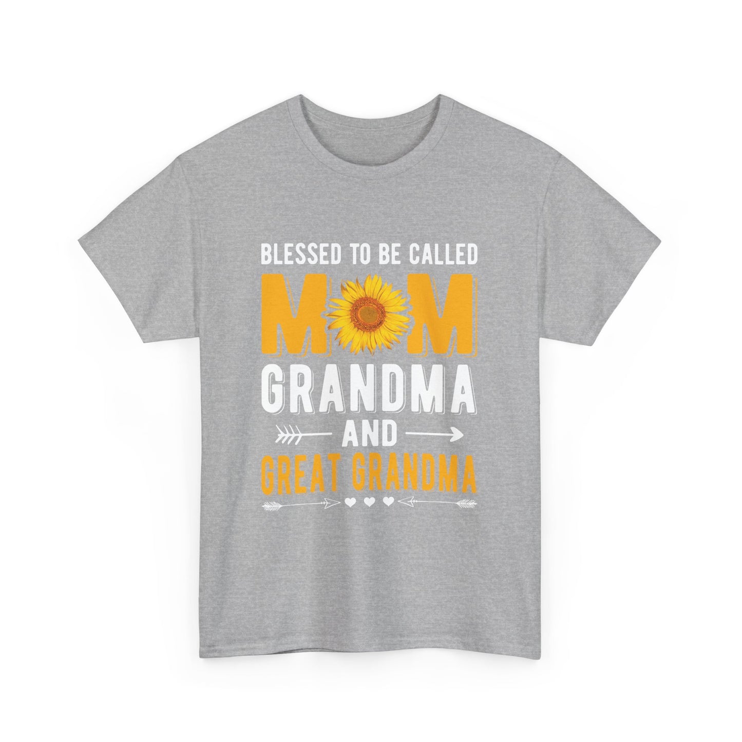 Blessed to Be Called Mom Grandma and Great Grandma Unisex Heavy Cotton Tee