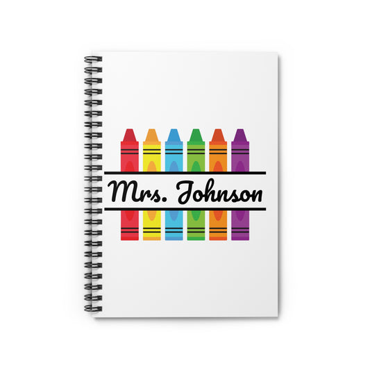 Personalized Spiral Journal Notebook - Ruled Line Teacher Notebook Teacher Appreciation Back to School