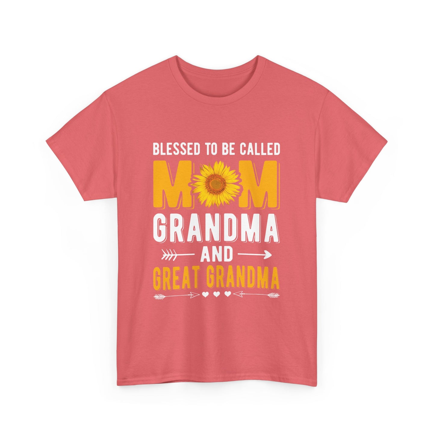 Blessed to Be Called Mom Grandma and Great Grandma Unisex Heavy Cotton Tee