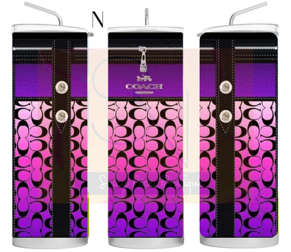 Designer -Inspired Coach Themed Tumblers