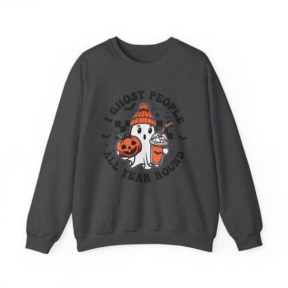 I Ghost People All Year Round Halloweenn Shirt Unisex Heavy Blend™ Crewneck Sweatshirt