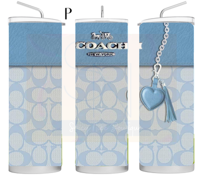 Designer -Inspired Coach Themed Tumblers