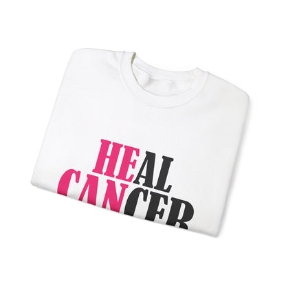 Heal Cancer Unisex Heavy Blend™ Crewneck Sweatshirt Breast cancer awareness