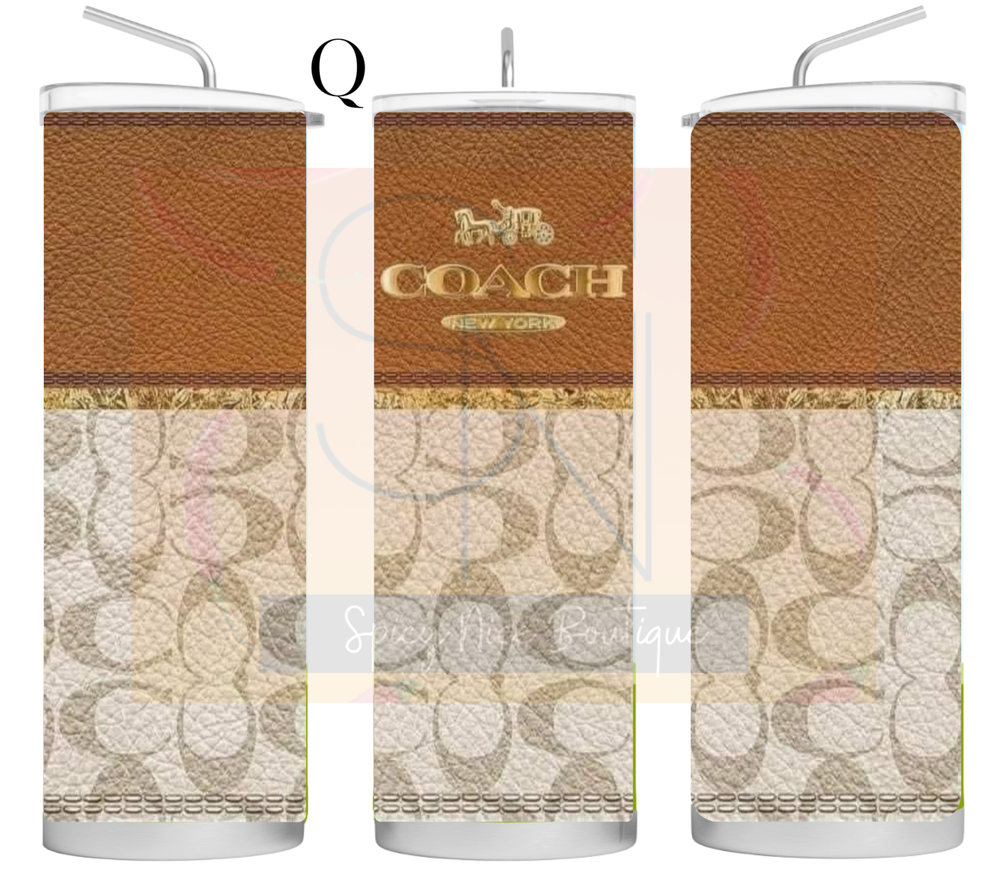 Designer -Inspired Coach Themed Tumblers