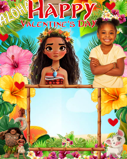 Editable Valentine's Day Jumbo Cards with Kids' Characters