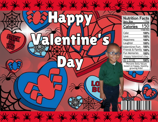 Spider Man Valentine Party Favor Templates | Editable Printable Treat Wrappers, Favor Box & Bag Bundle