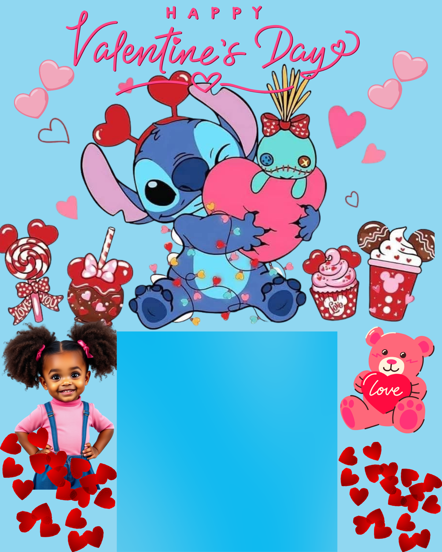 Editable Jumbo Valentine Candy Card Template | 16x20 Candy Board | Canva Valentine Craft for Sellers