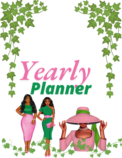 AKA Themed Yearly Planner Printable