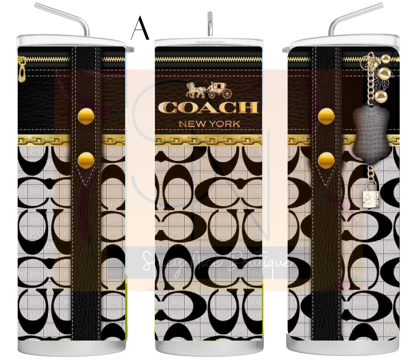 Designer -Inspired Coach Themed Tumblers