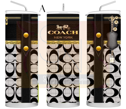 Designer -Inspired Coach Themed Tumblers