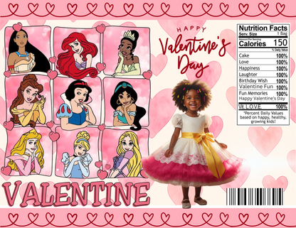 Disney-Themed Valentine’s Day Party Favor Template – Editable Printable