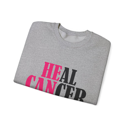 Heal Cancer Unisex Heavy Blend™ Crewneck Sweatshirt Breast cancer awareness