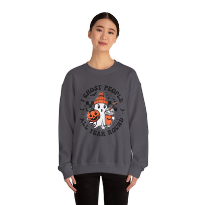 I Ghost People All Year Round Halloweenn Shirt Unisex Heavy Blend™ Crewneck Sweatshirt