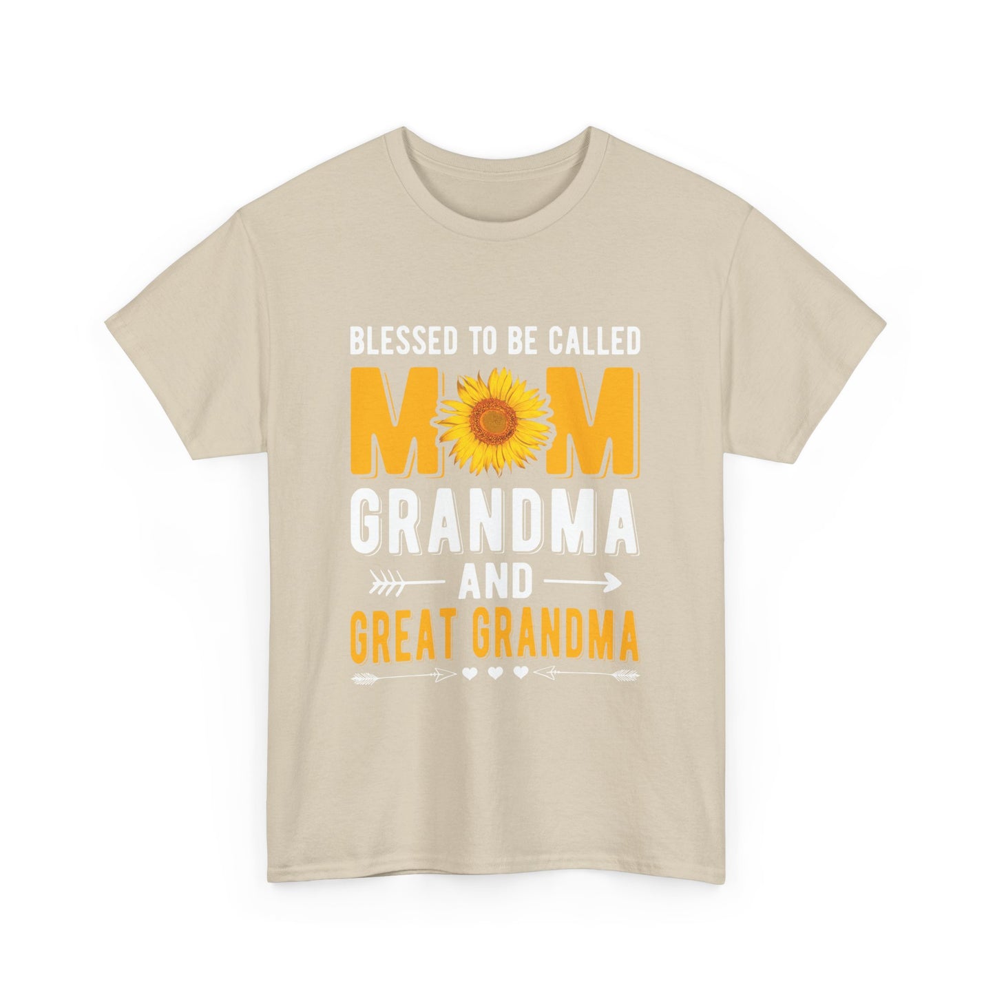 Blessed to Be Called Mom Grandma and Great Grandma Unisex Heavy Cotton Tee