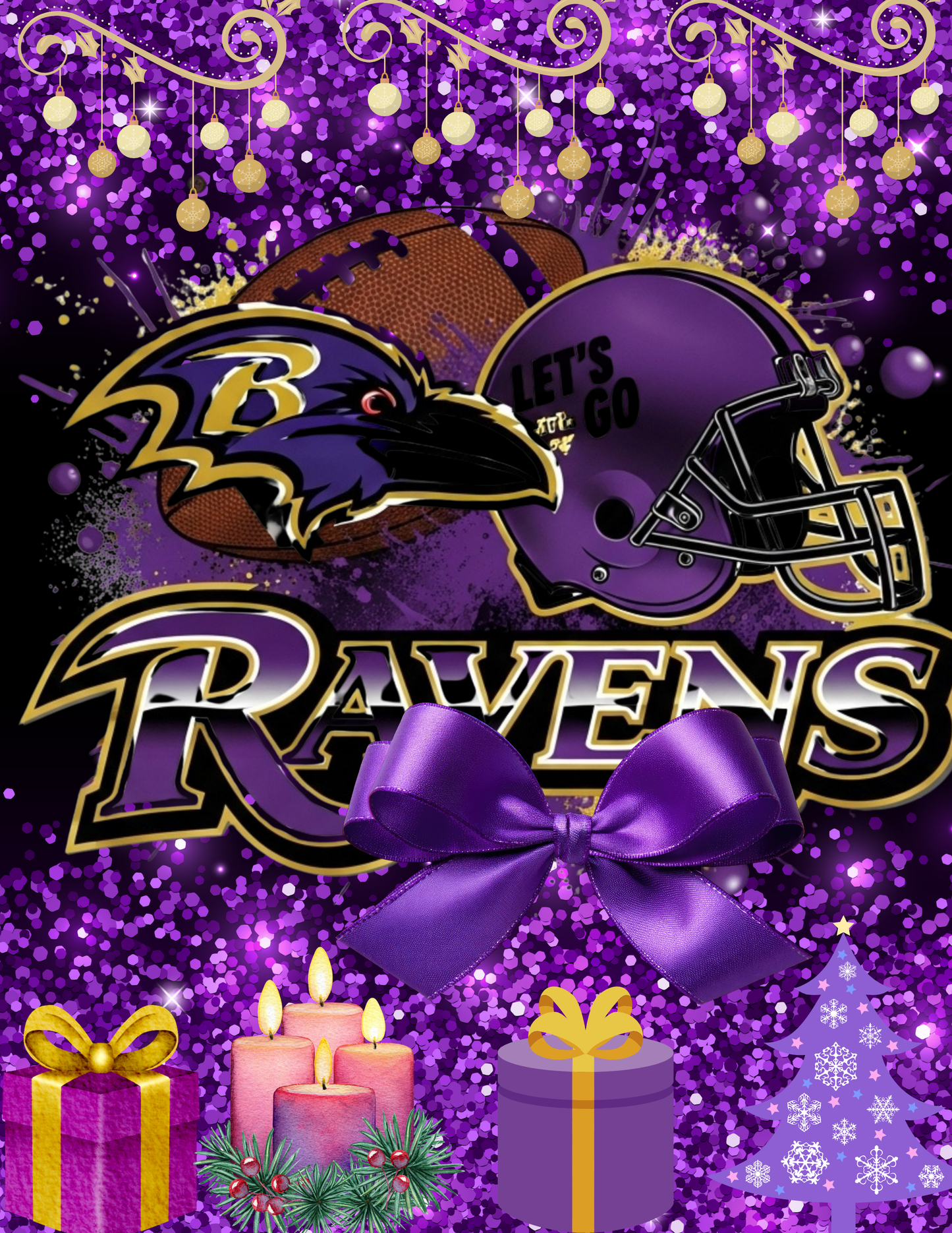 NFL Themed Christmas Designs | Multi-Use Holiday Football Graphics for Stockings, Crafts & Gifts (Digital Download)