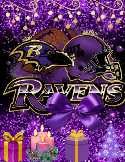 NFL Themed Christmas Designs | Multi-Use Holiday Football Graphics for Stockings, Crafts & Gifts (Digital Download)