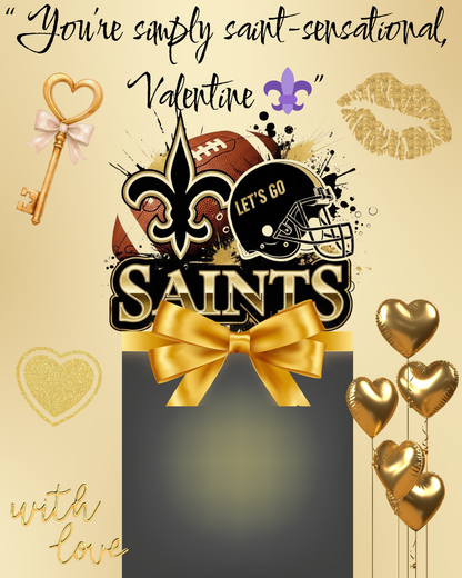 NFL Themed Jumbo Valentine's Day Cards - Editable Canva Templates