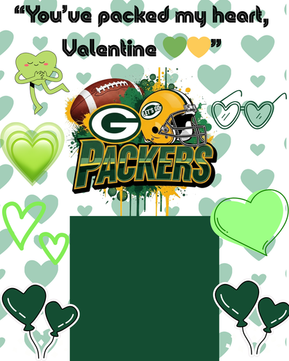 NFL Themed Jumbo Valentine's Day Cards - Editable Canva Templates