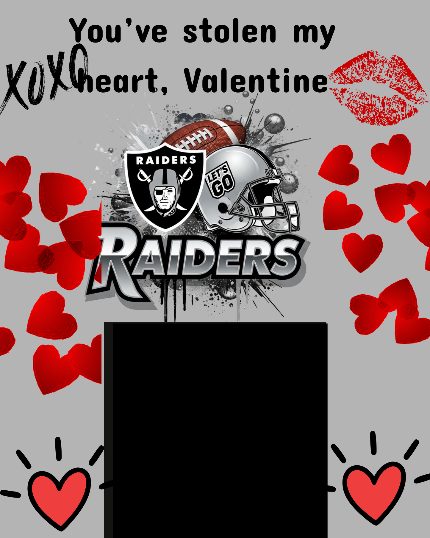 NFL Themed Jumbo Valentine's Day Cards - Editable Canva Templates