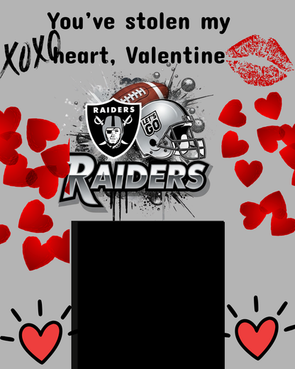 NFL Themed Jumbo Valentine's Day Cards - Editable Canva Templates