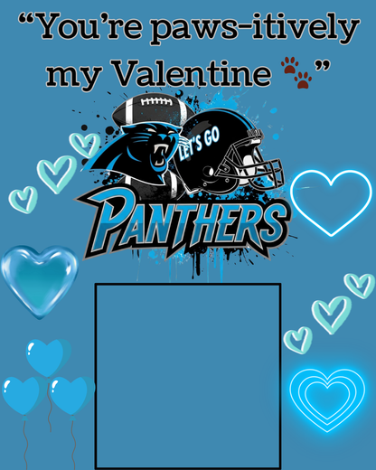 NFL Themed Jumbo Valentine's Day Cards - Editable Canva Templates