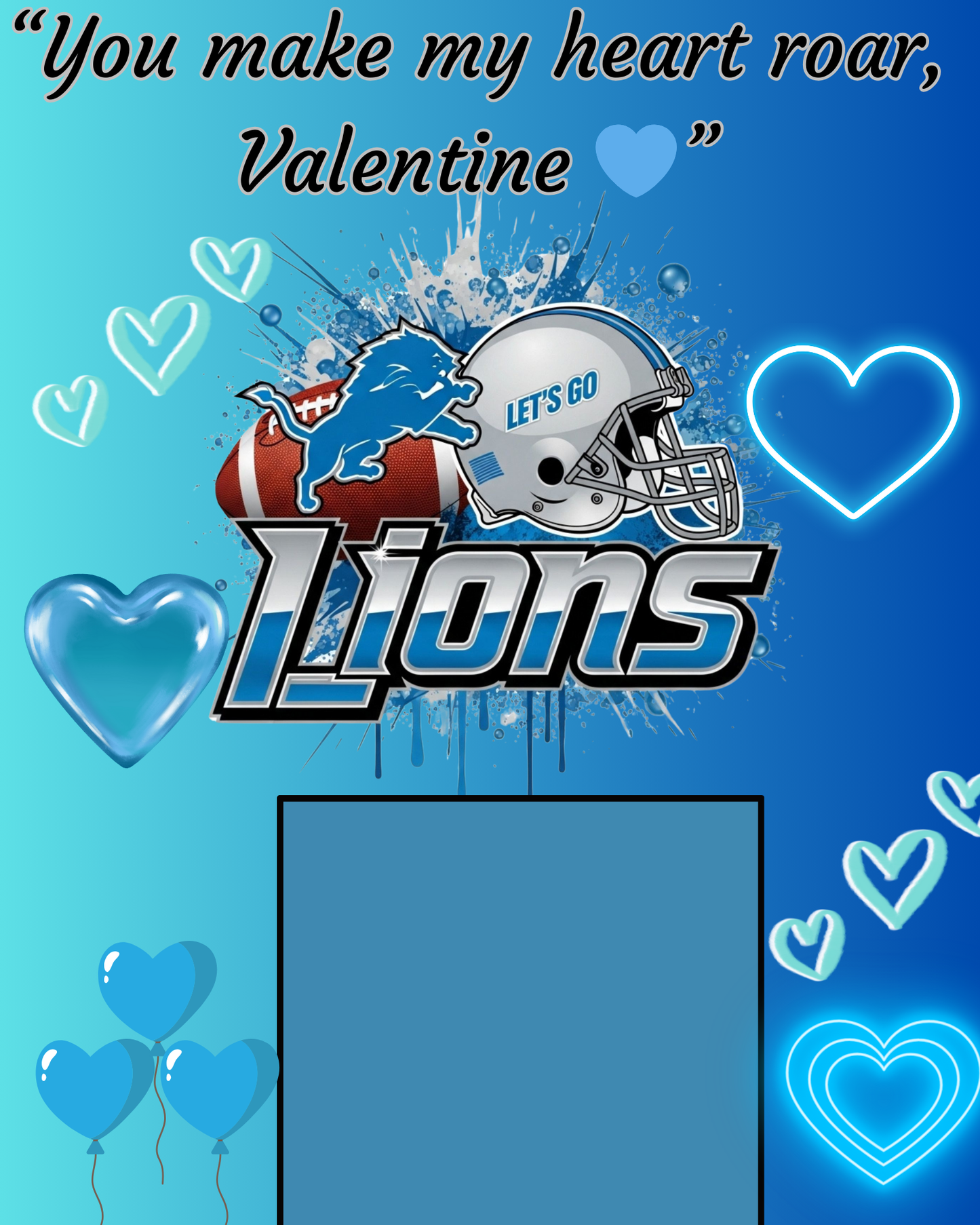 NFL Themed Jumbo Valentine's Day Cards - Editable Canva Templates