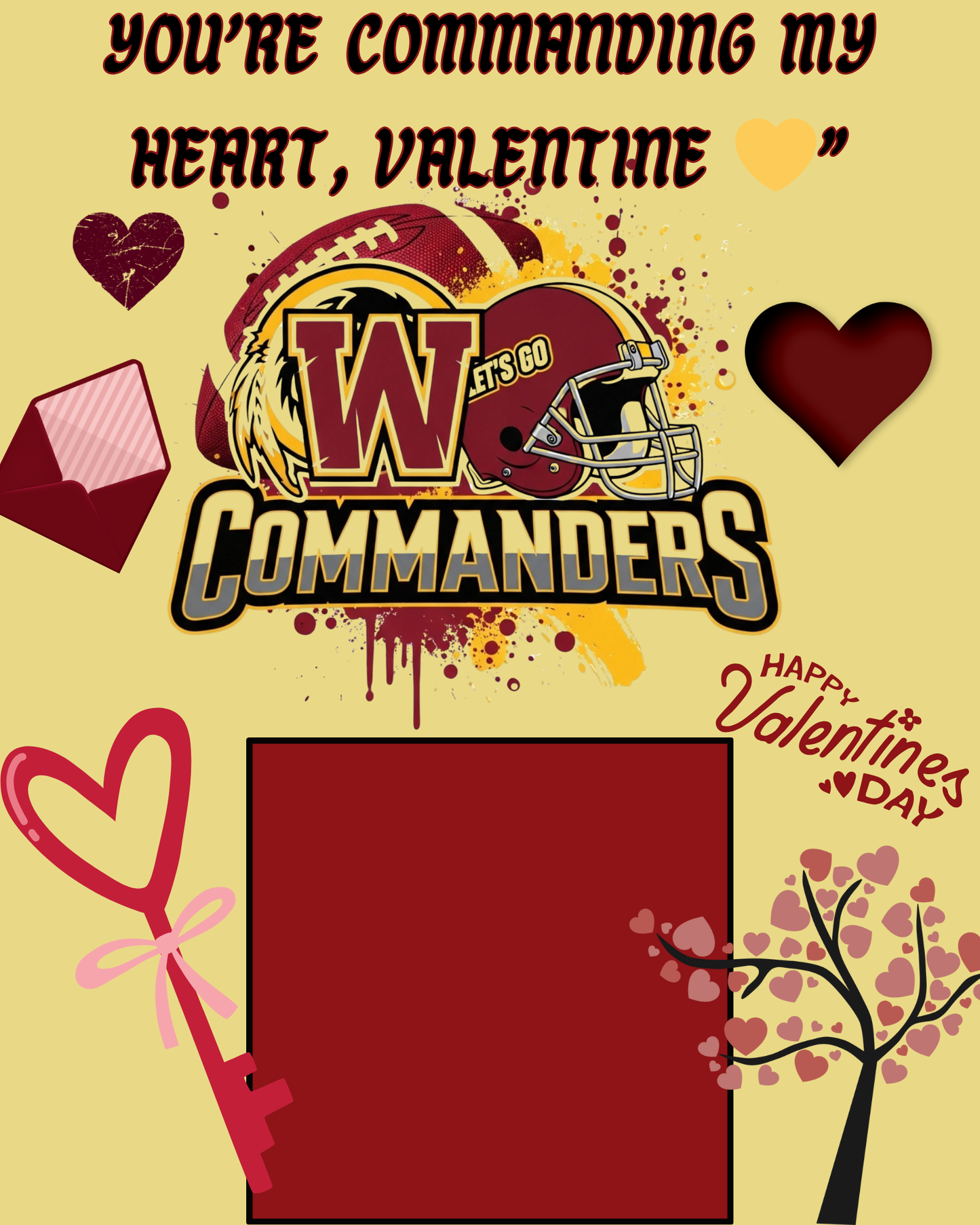 NFL Themed Jumbo Valentine's Day Cards - Editable Canva Templates