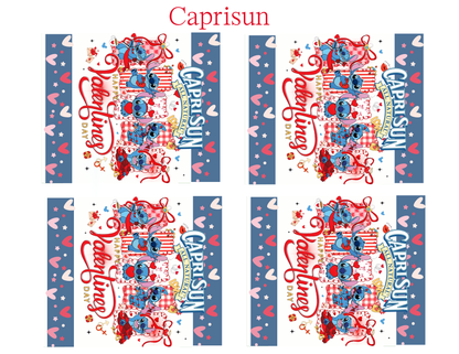 Stitch Valentine Party Favor Templates | Editable Printable Treat Wrappers, Favor Box & Bag Bundle
