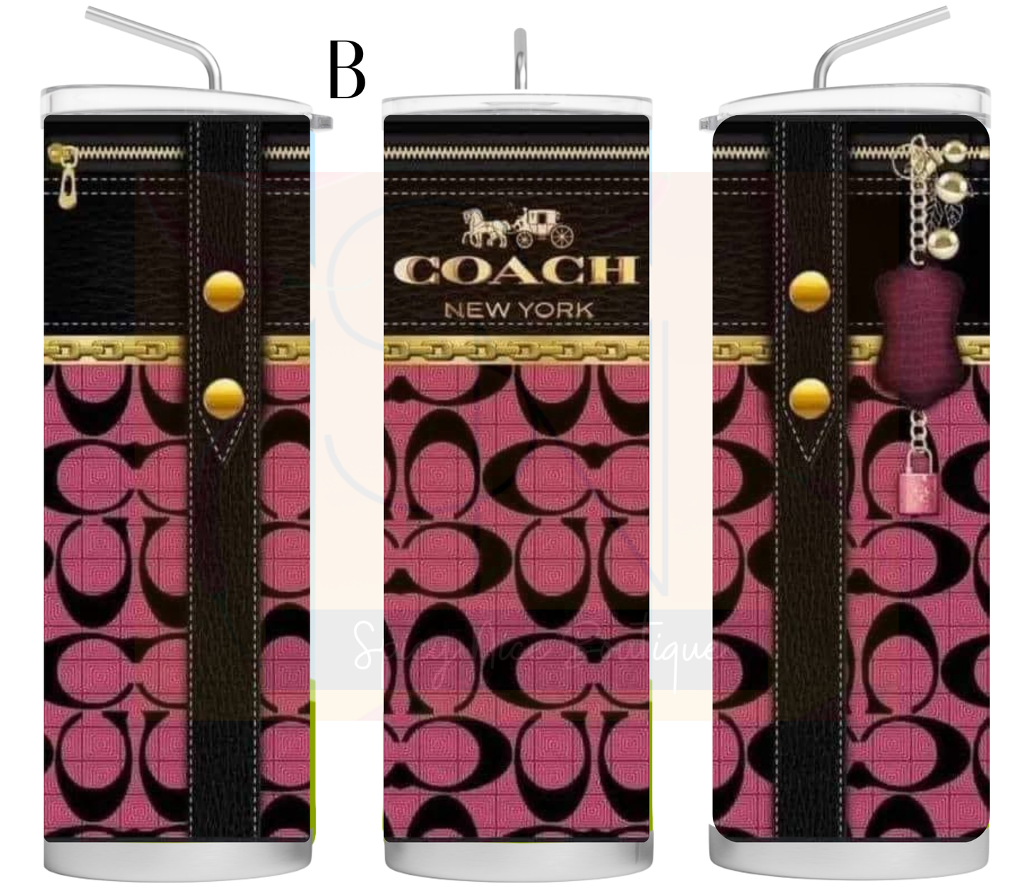 Designer -Inspired Coach Themed Tumblers