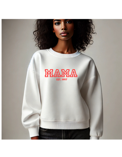 Custom Mama Sweatshirt with Children's Names on the Sleeves