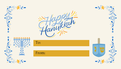 Editable Hanukkah Gift Tags – Set of 4 (Digital Download)