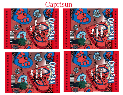 Spider Man Valentine Party Favor Templates | Editable Printable Treat Wrappers, Favor Box & Bag Bundle