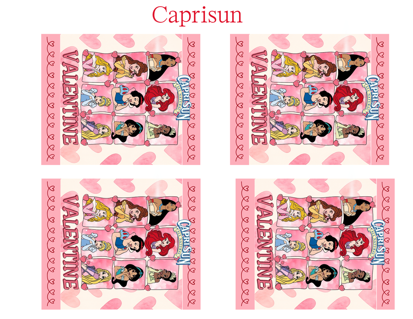 Disney-Themed Valentine’s Day Party Favor Template – Editable Printable