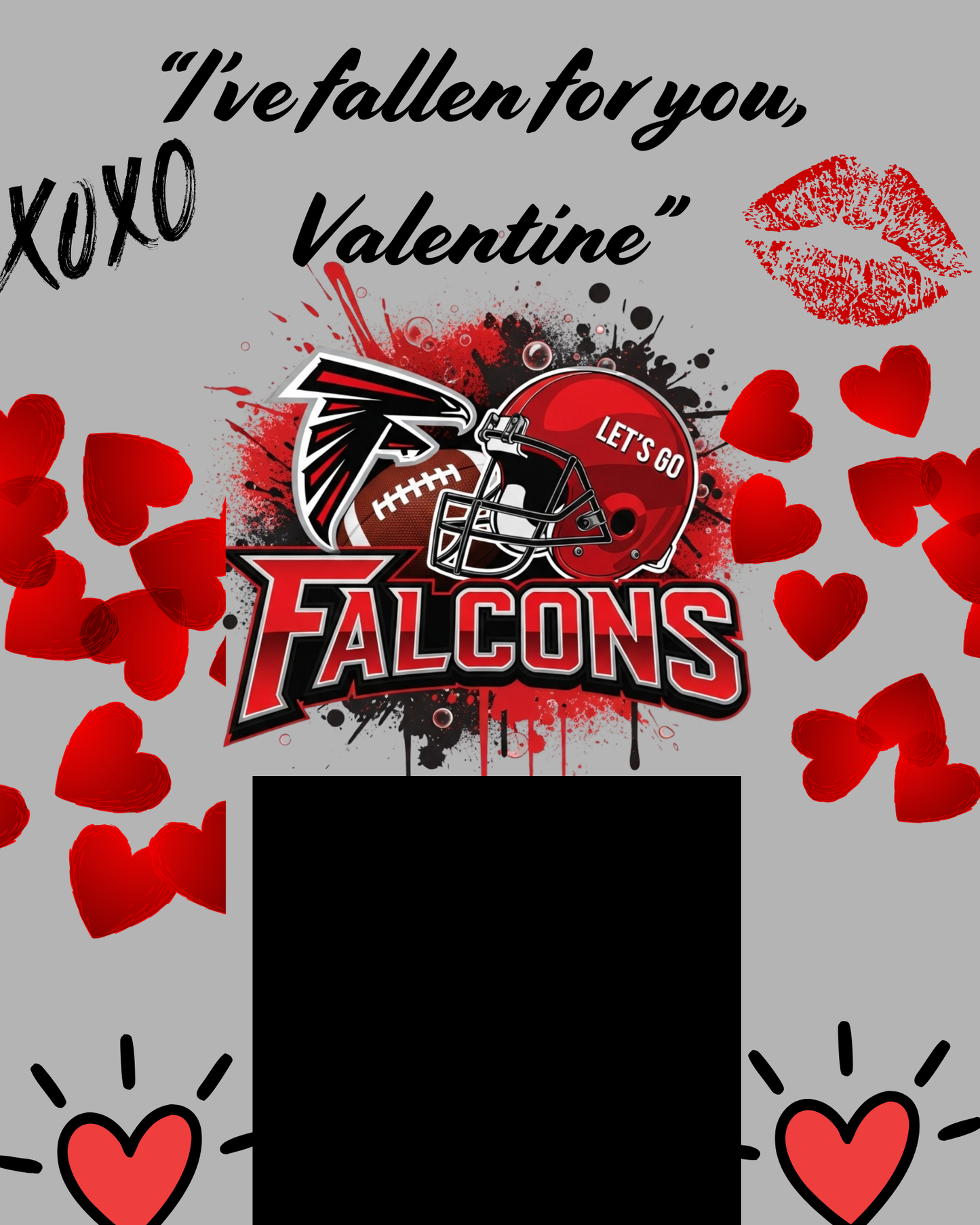 NFL Themed Jumbo Valentine's Day Cards - Editable Canva Templates