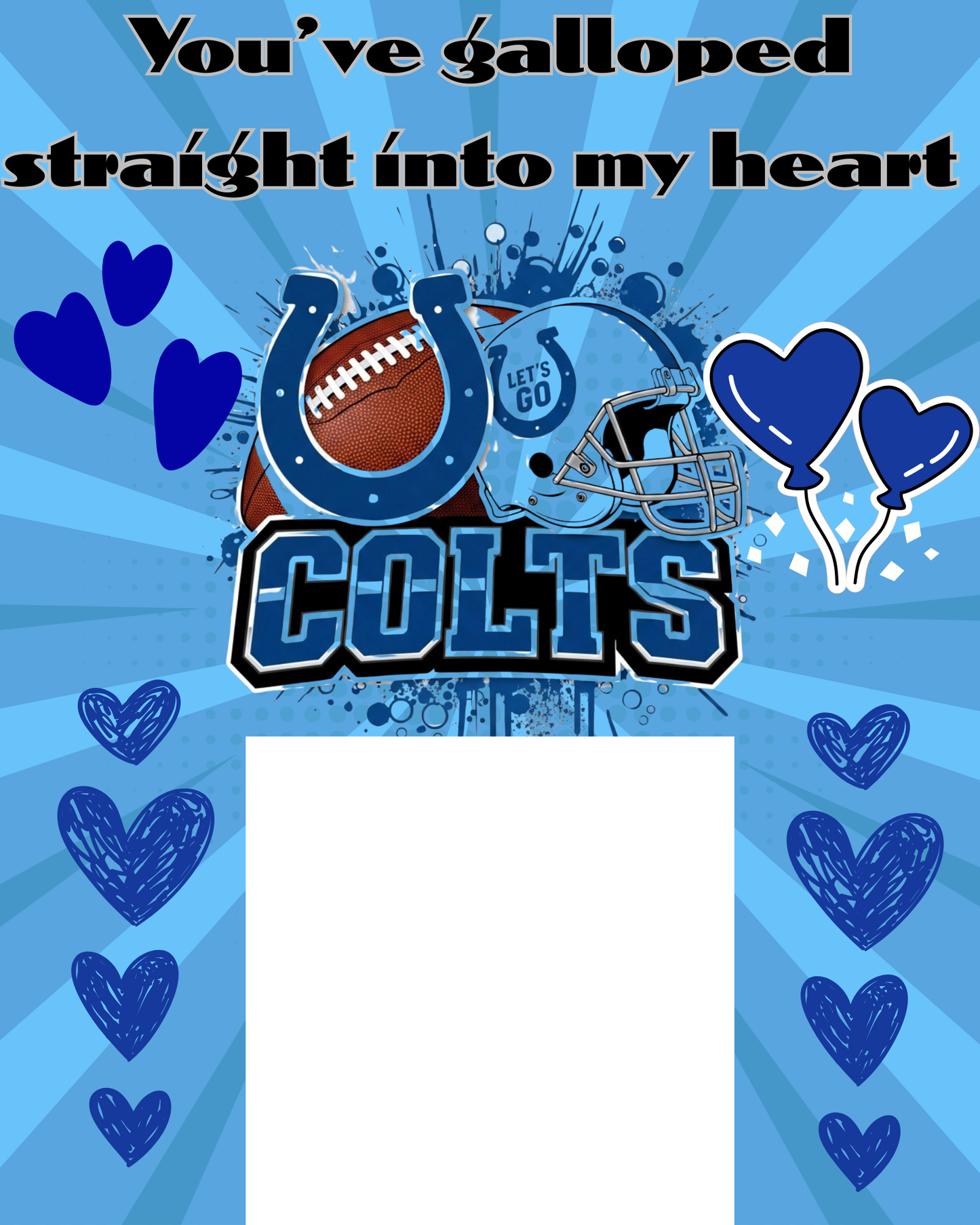 NFL Themed Jumbo Valentine's Day Cards - Editable Canva Templates