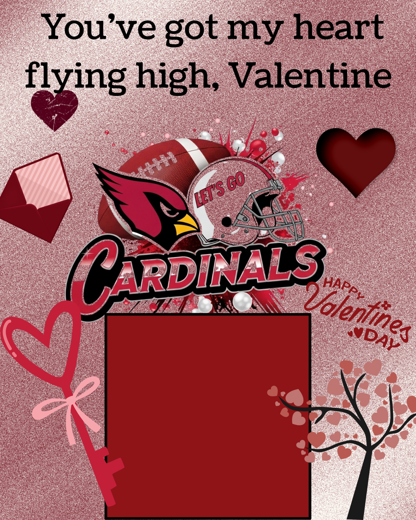 NFL Themed Jumbo Valentine's Day Cards - Editable Canva Templates
