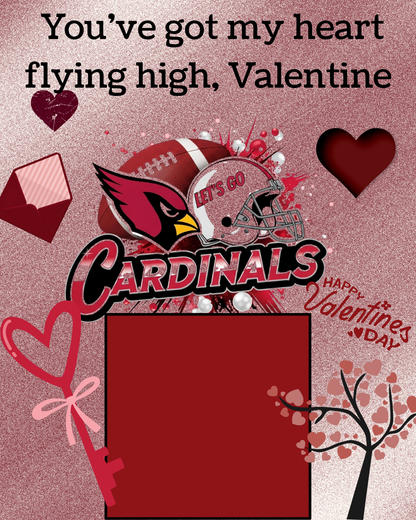 NFL Themed Jumbo Valentine's Day Cards - Editable Canva Templates