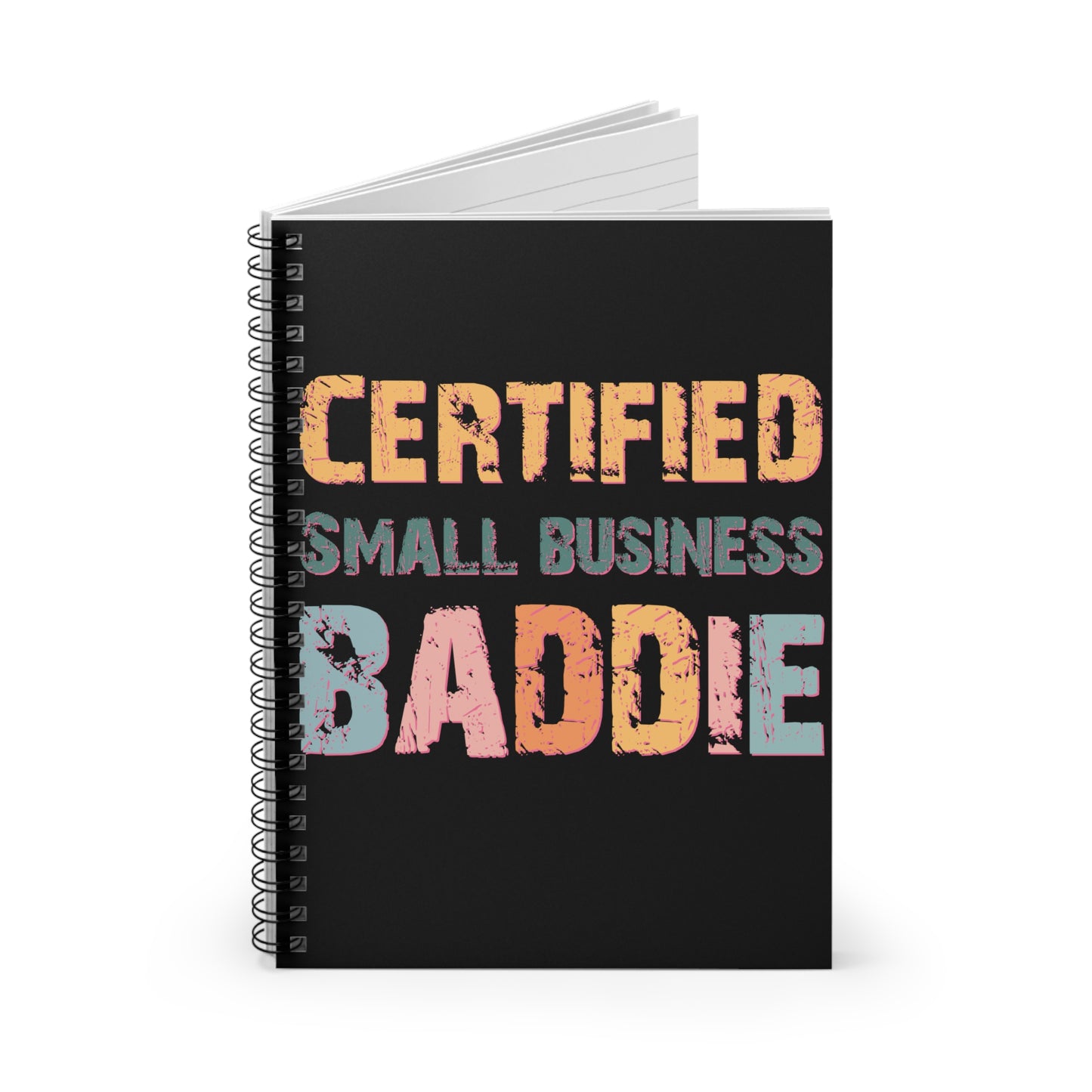 Certified Small Business Baddie Spiral Journal Notebook - Ruled Line