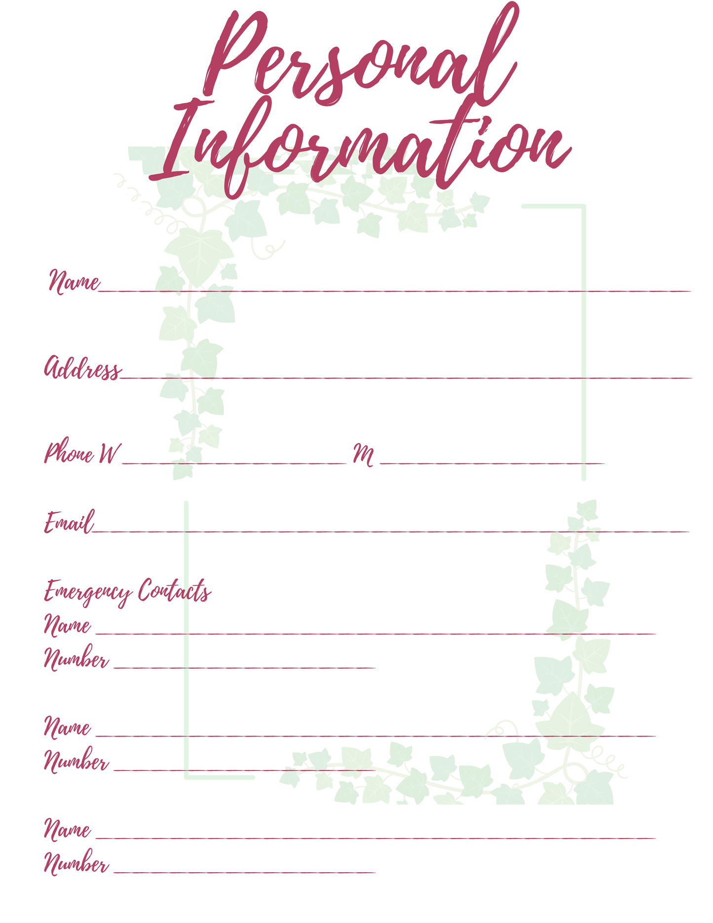 AKA Themed Yearly Planner Printable