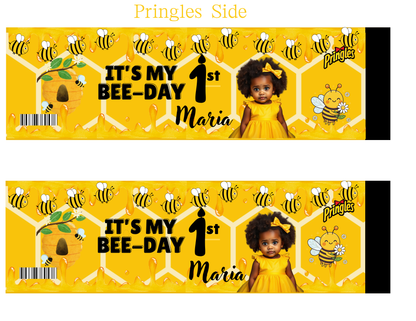 It’s My 1st Bee-Day Editable Party Favor Set | Birthday Canva Template | Honey Bee Theme