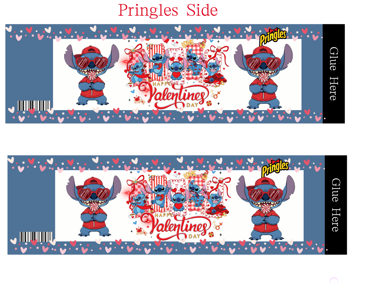 Stitch Valentine Party Favor Templates | Editable Printable Treat Wrappers, Favor Box & Bag Bundle