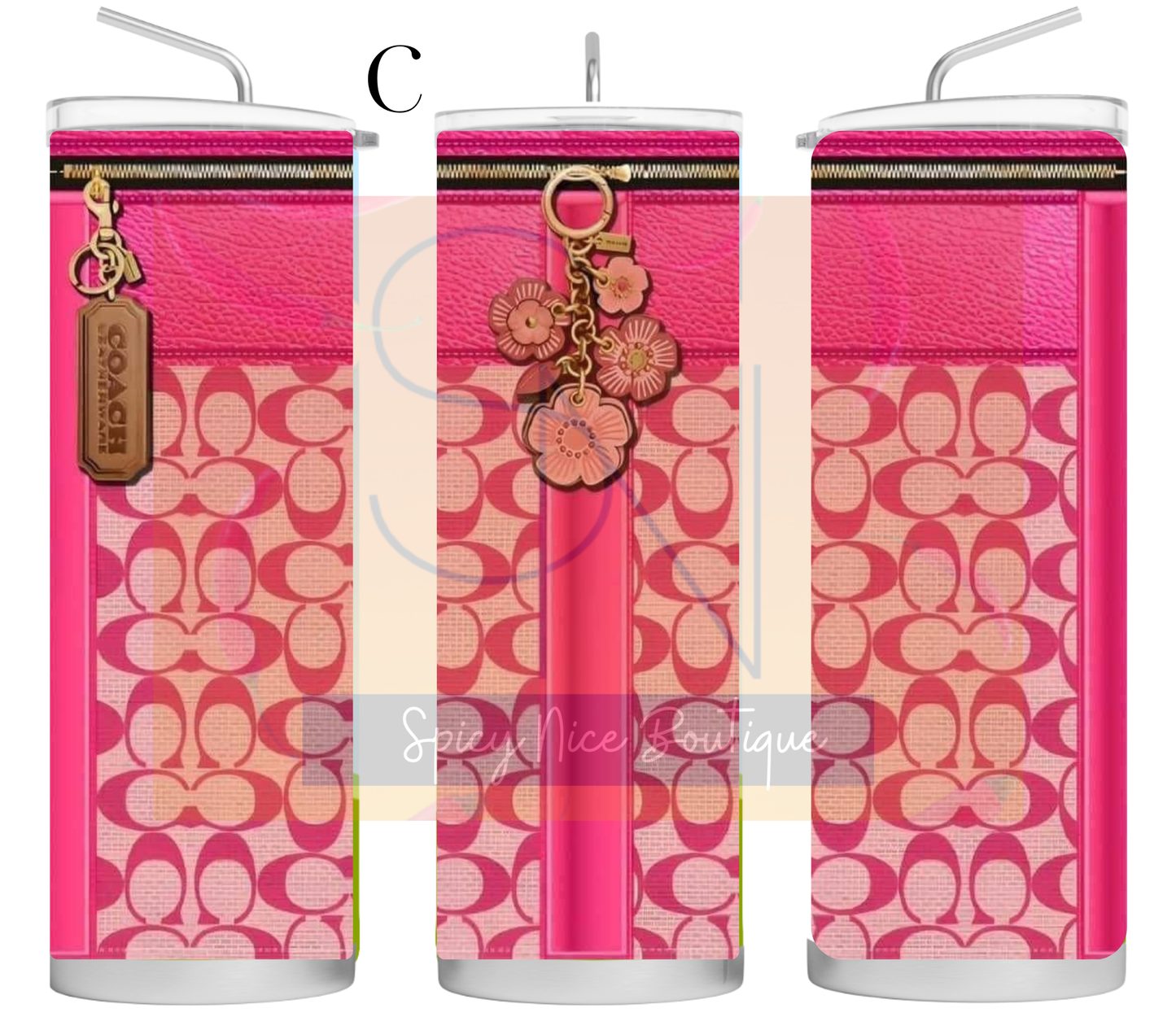 Designer -Inspired Coach Themed Tumblers
