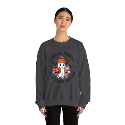I Ghost People All Year Round Halloweenn Shirt Unisex Heavy Blend™ Crewneck Sweatshirt