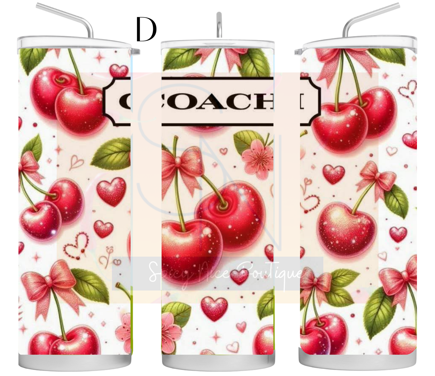 Designer -Inspired Coach Themed Tumblers