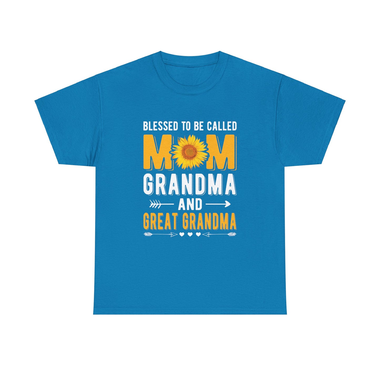 Blessed to Be Called Mom Grandma and Great Grandma Unisex Heavy Cotton Tee