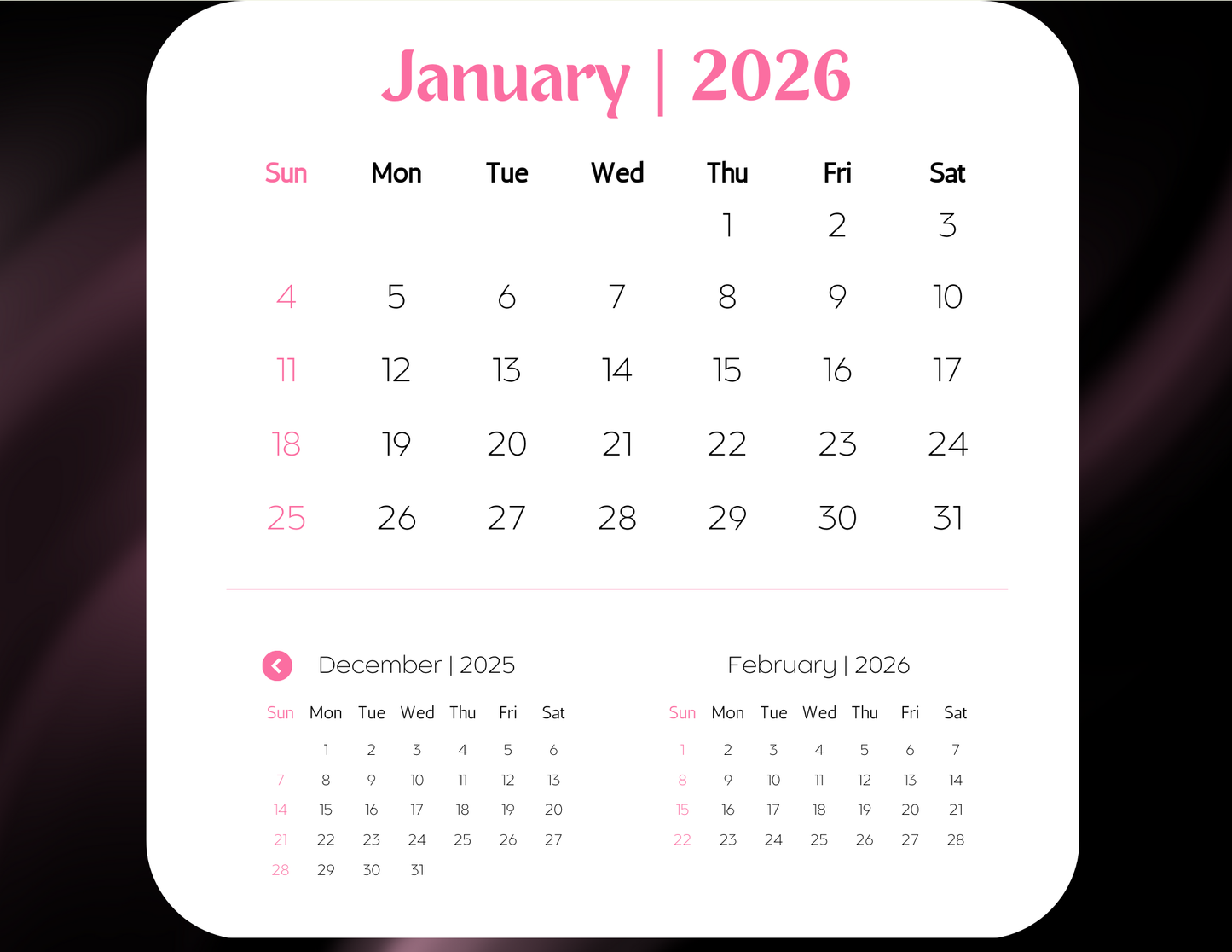 Editable 2026 Calendar Template | 2 Page Per Month | PLR MMR Calendar | Canva Calendar