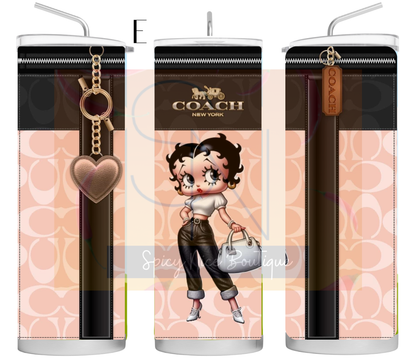 Designer -Inspired Coach Themed Tumblers