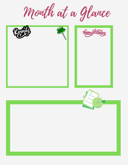 AKA Themed Yearly Planner Printable